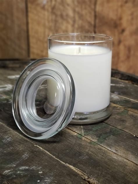 glass candle jar with glass lid